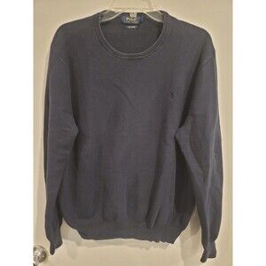 Polo Ralph Lauren Women Size L Washable Pima Cotton Pony Logo Crewneck Sweater